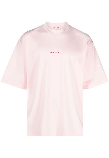 Marni logo-print cotton T-shirt - Rosa