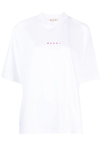 Marni logo-print cotton T-shirt - Weiß