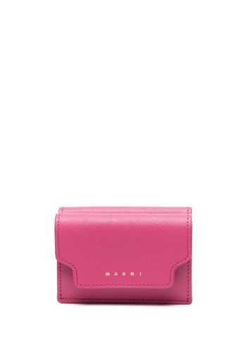 Marni tri-fold leather wallet - Rosa