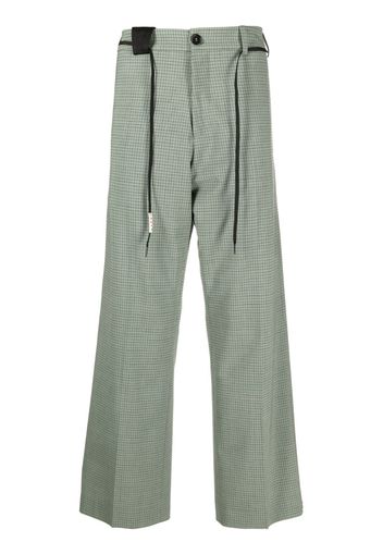 Marni check-pattern wide-leg trousers - Grün