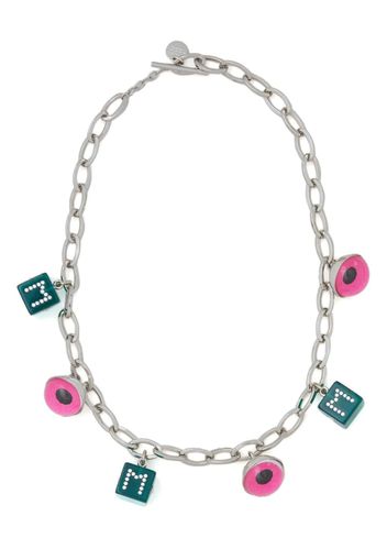 Marni charm-embellished chain necklace - Blau