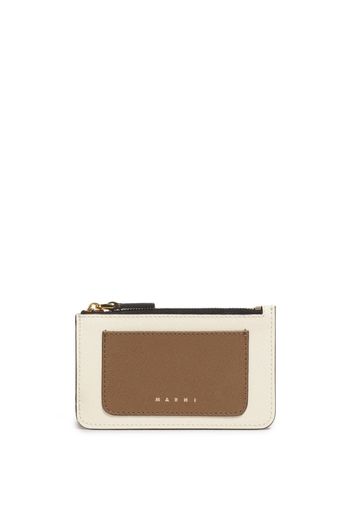 Marni leather tonal cardholder - Gelb