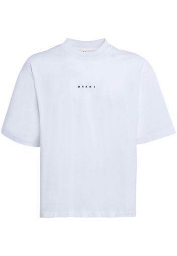 Marni logo-print cotton T-shirt - Weiß