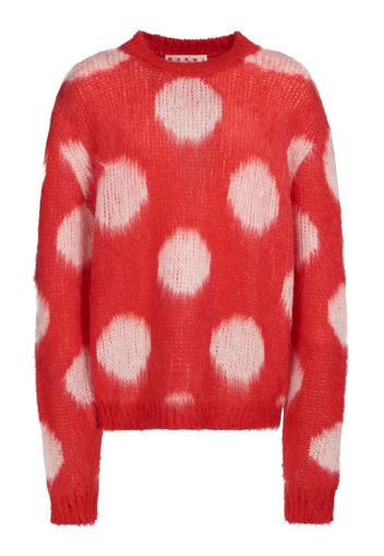 Marni polka-dot knitted jumper - Rot