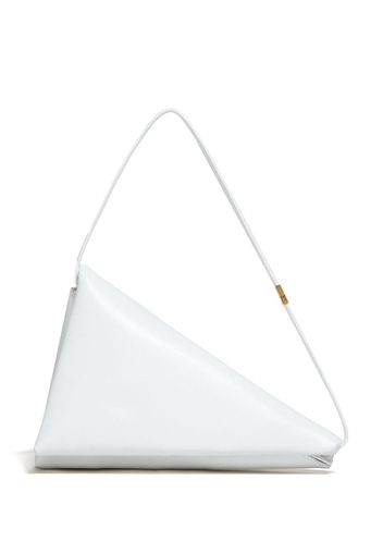 Marni triangle leather shoulder bag - Weiß