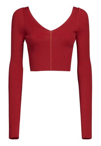 Marni Gestrickter Pullover mit V-Ausschnitt - Rot