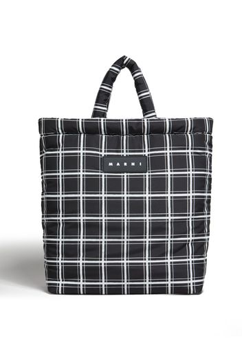 Marni check-pattern tote bag - Schwarz