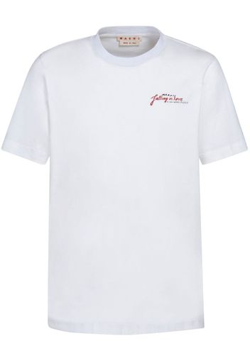 Marni T-Shirt mit Logo-Print - Weiß