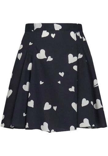 Marni heart-print mini skirt - Schwarz