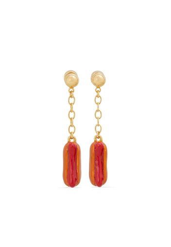 Marni hot-dog pendant earrings - Orange