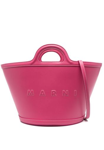 Marni Tropicalia leather tote bag - Rosa