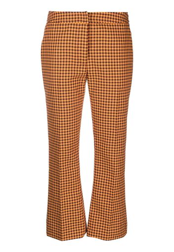 Marni houndstooth pattern cropped trousers - Orange