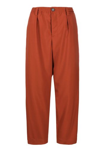 Marni tapered-leg wool trousers - Orange