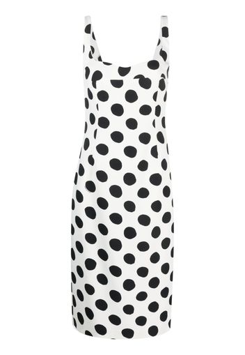 Marni polka dot-print sleeveless midi dress - Weiß