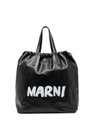 Marni Rucksack mit Logo-Print - Schwarz