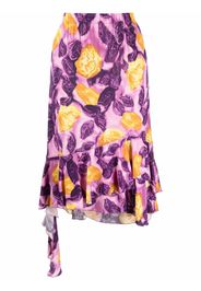 Marni Midirock mit grafischem Print - Violett