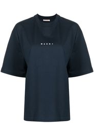 Marni T-Shirt mit Logo-Print - Blau