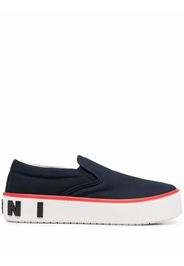 Marni logo-print slip-on trainers - Blau