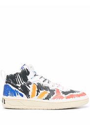 Marni High-Top-Sneakers mit Kritzel-Print - Weiß