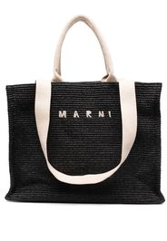 Marni embroidered-logo tote bag - Schwarz