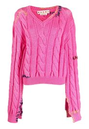 Marni Bestickter Pullover - Rosa