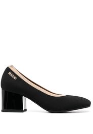 Marni Gestreifte Pumps mit Logo - Schwarz