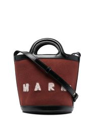 Marni Tasche logo-print bucket bag - Braun