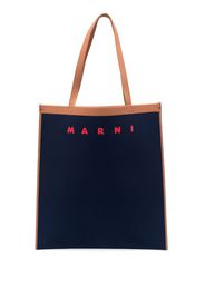 Marni intarsia-logo tote bag - Blau