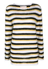 Marni brushed striped jumper - Weiß