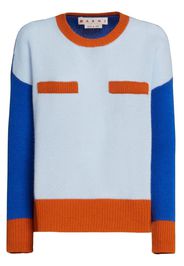 Marni colour-blocked cashmere jumper - Blau