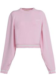 Marni logo-embroidered virgin wool jumper - Rosa