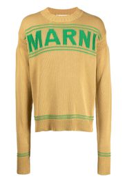 Marni logo-print knit jumper - Nude