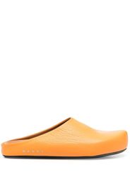 Marni logo-print round-toe loafers - Orange