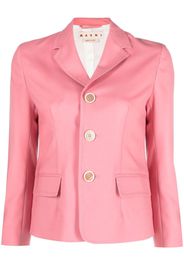 Marni logo-patch single breasted blazer - Rosa