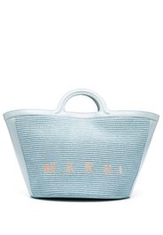 Marni logo-print tote bag - Blau