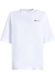 Marni T-Shirt mit Perlen-Logo - Weiß