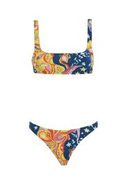 Marni Bikini mit grafischem Print - Blau