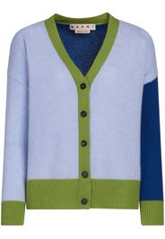 Marni Kaschmircardigan mit Logo-Stickerei - Blau