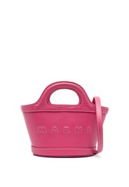 Marni logo-motif leather tote - Rosa