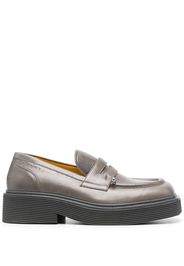 Marni square-toe leather loafers - 00N95 GREY