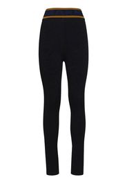 Marni stripe-detail high-waisted leggings - Schwarz