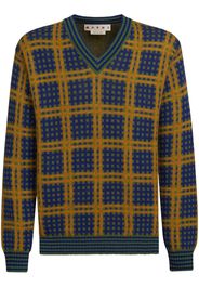 Marni Pullover mit Karomuster - Blau