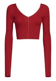 Marni Gestrickter Pullover mit V-Ausschnitt - Rot