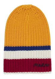 Marni striped ribbed-knit wool beanie - Gelb