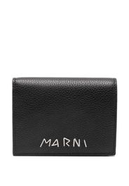 Marni Portemonnaie mit Logo-Stickerei - Schwarz