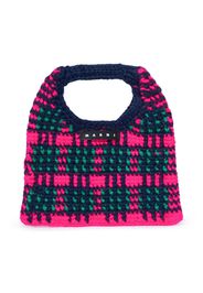 Marni Kids Gehäkelte Schultertasche - Rosa