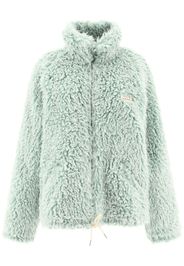 Marni Jacke aus Faux Fur mit Logo-Applikation - Blau
