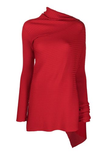 Marques'Almeida turtleneck draped knit jumper - Rot