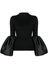 Marques'Almeida puff-sleeve turtleneck top - Schwarz