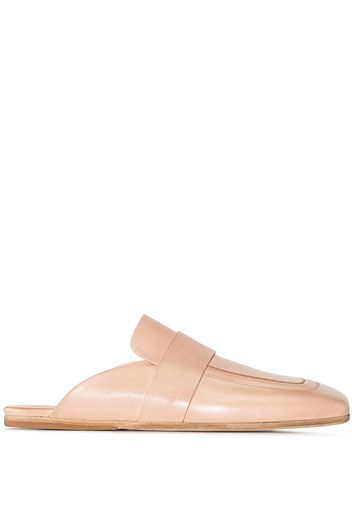 Marsèll MARSELL FLT LTHR SLIP ON SQ TOE PMP - Nude